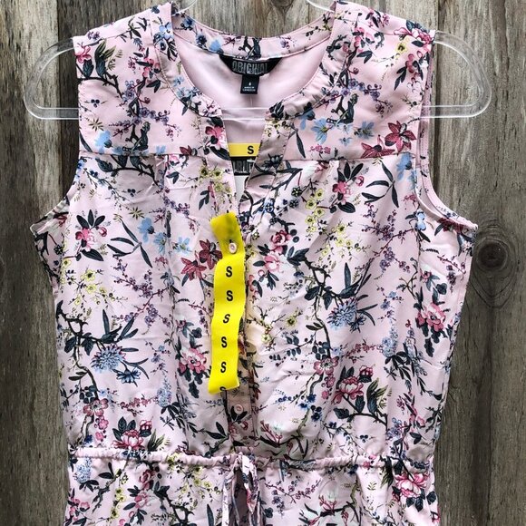 Nicole Miller Original Pink Floral Sleeveless Midi Dress Small NWT - Picture 2 of 9